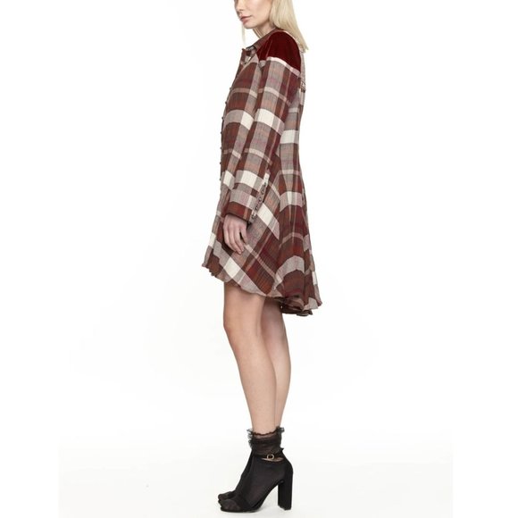 Aratta Omaha Tunic Dress • Small • Velvet • Plaid - Picture 4 of 4